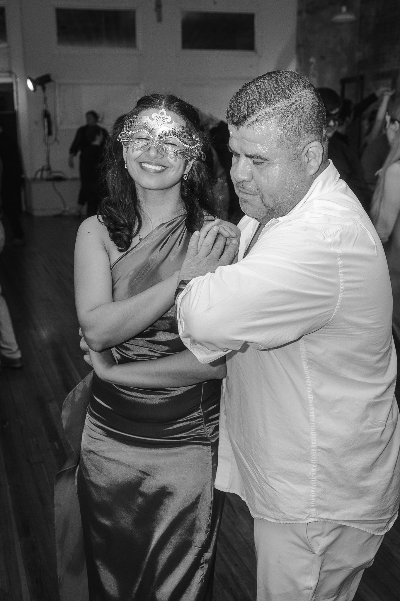 Friends smiling during a salsa and bachata dance experience